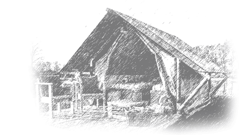 Drawing of a glamping tent