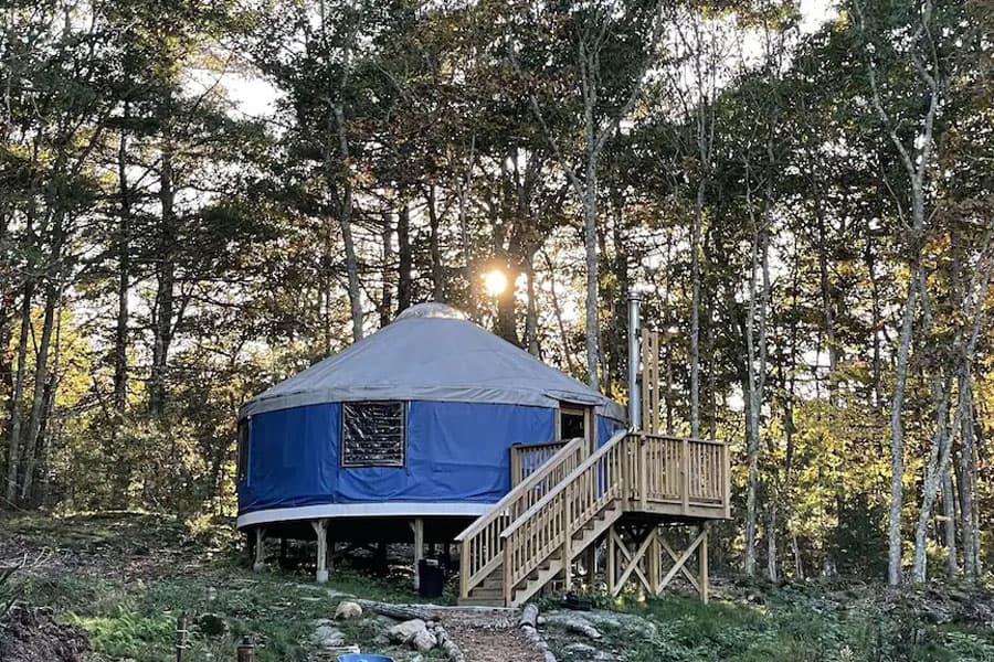 Maine Yurt on Midcoast Maine Island