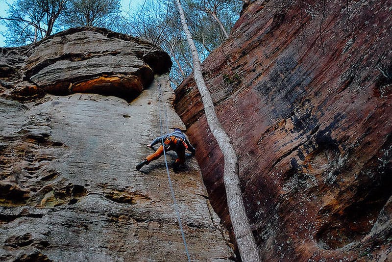 Rock Climbing Red River Gorge Treehouse Rentals Activity