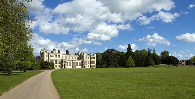view of audley end while glamping essex