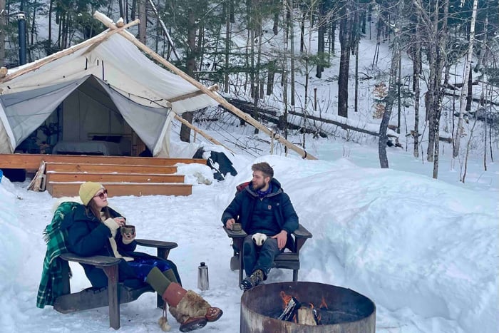 Boreal Farm Forest Glamping Tents in Quebec