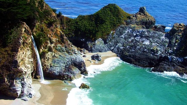 mcway falls big sur view of falls and beach