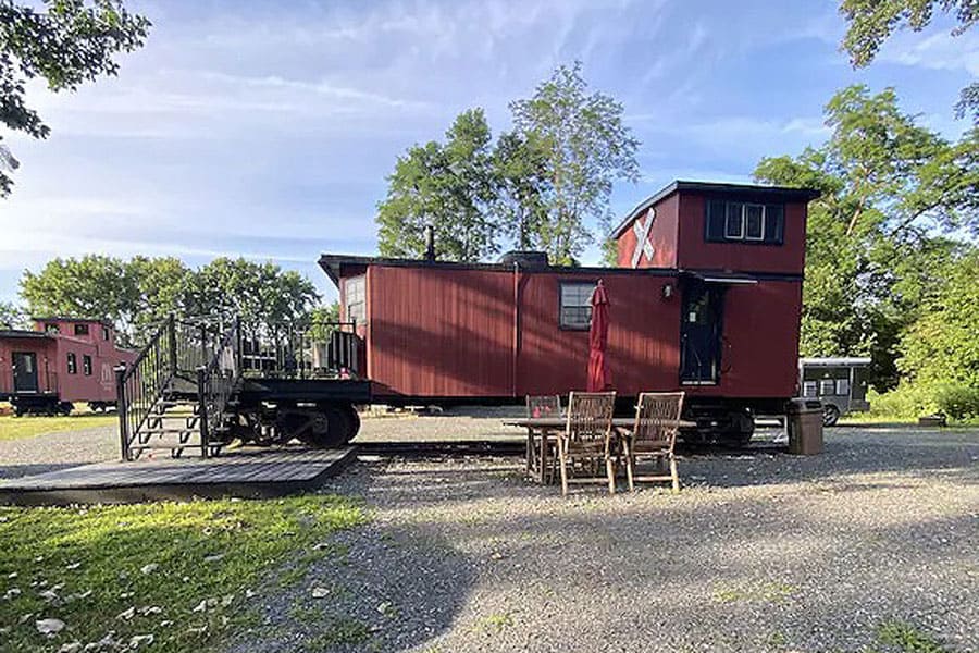 New York Glamping in a Train Caboose