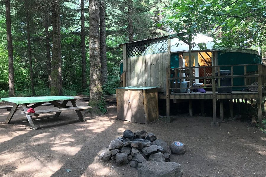 Camp Dakota Yurts in Oregon