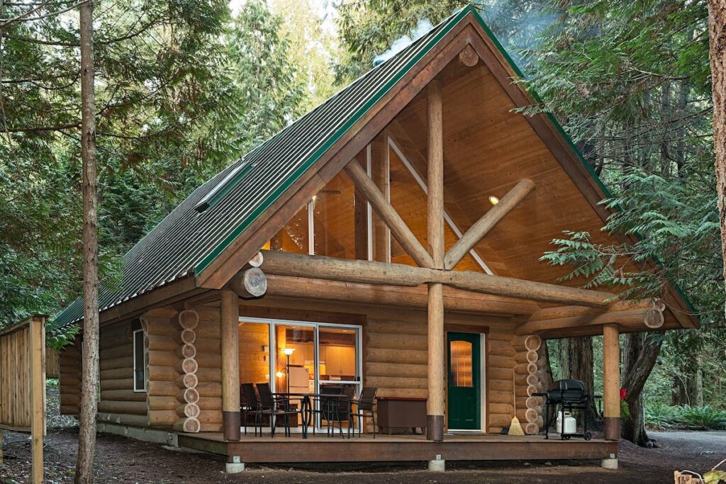 Secluded Log Cabin Rental by St. Mary's Lake