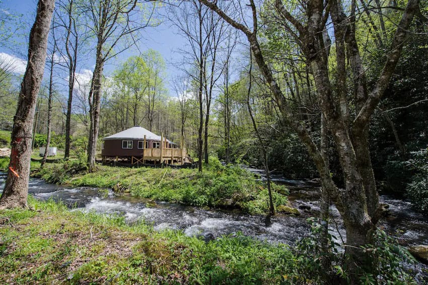 Creekside Cove Smoky Mountain Yurt Glamping