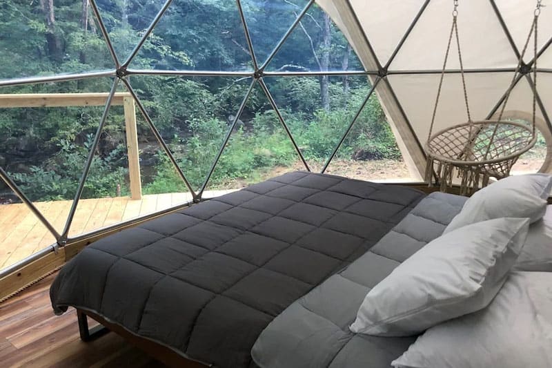 Glamping in North Carolina Geodesic Dome Tent