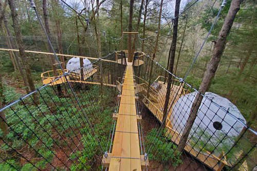 Dome Town Red River Gorge Treehouses bridges