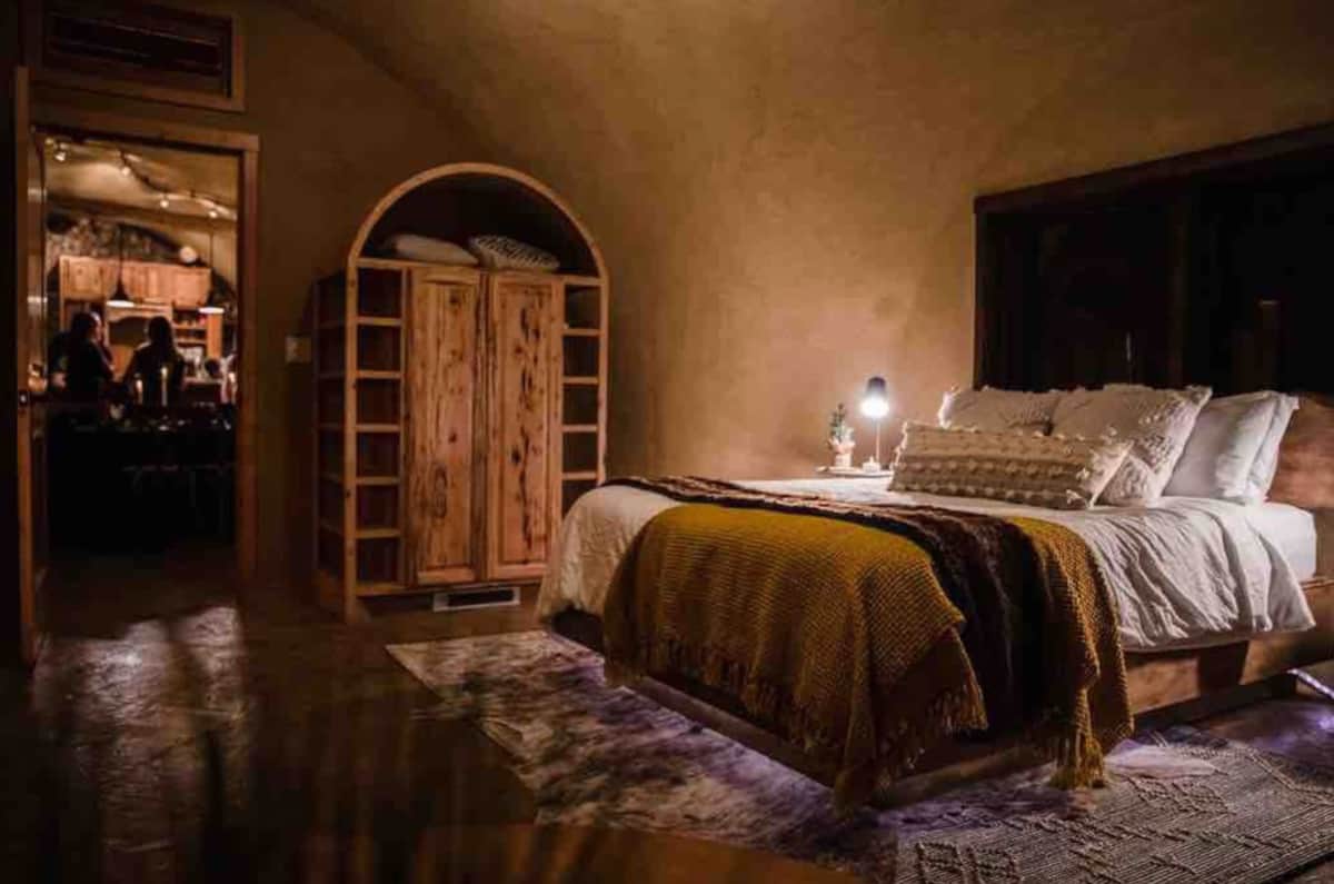 Luxury bedroom in earth home
