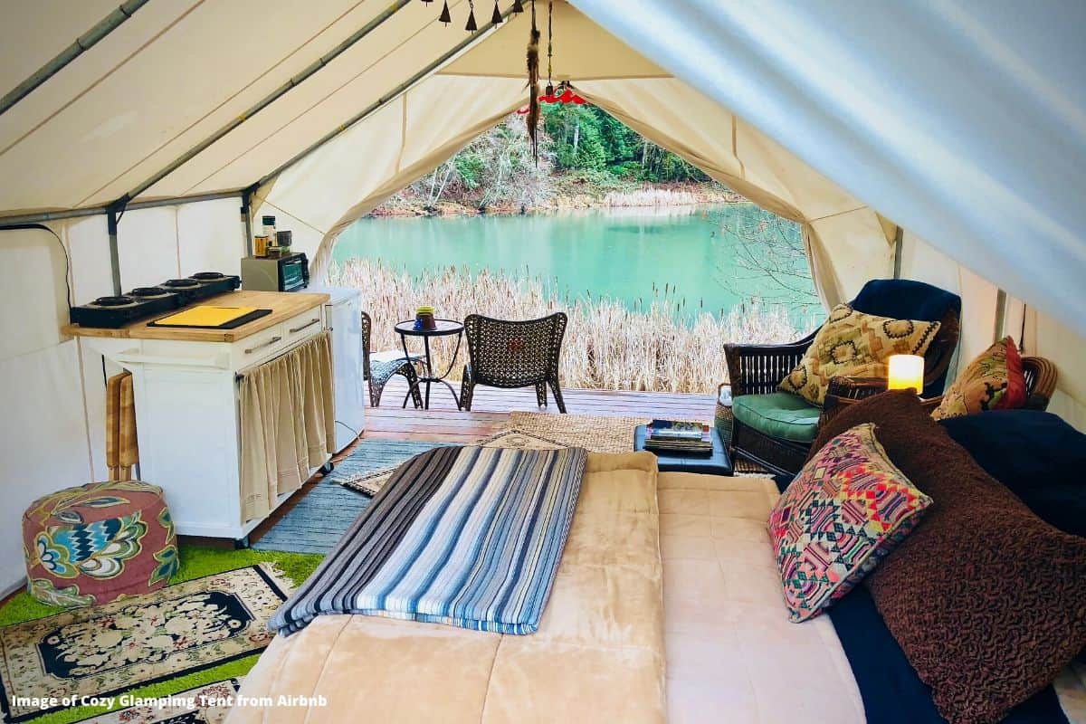 Image of Cozy Glamping Tent from Airbnb