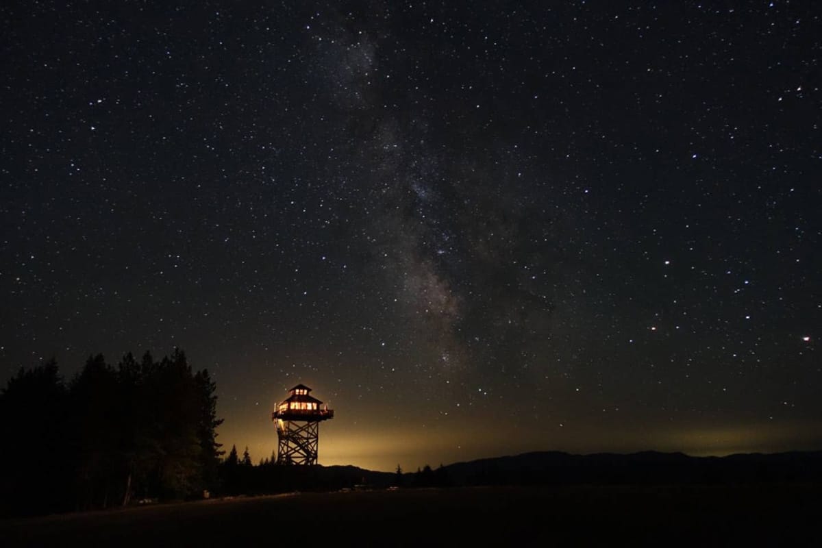 Lookout Tower at night