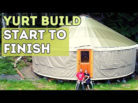 TIMELAPSE: Couple Building a YURT in 15 Minutes // Off Grid Living