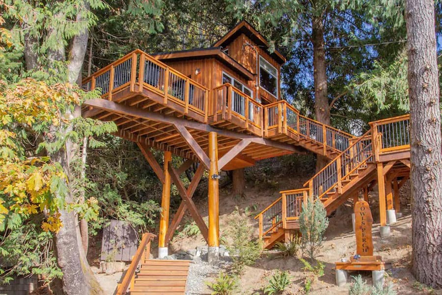 Owl’s Perch Treehouse Glamping Vancouver Island 
