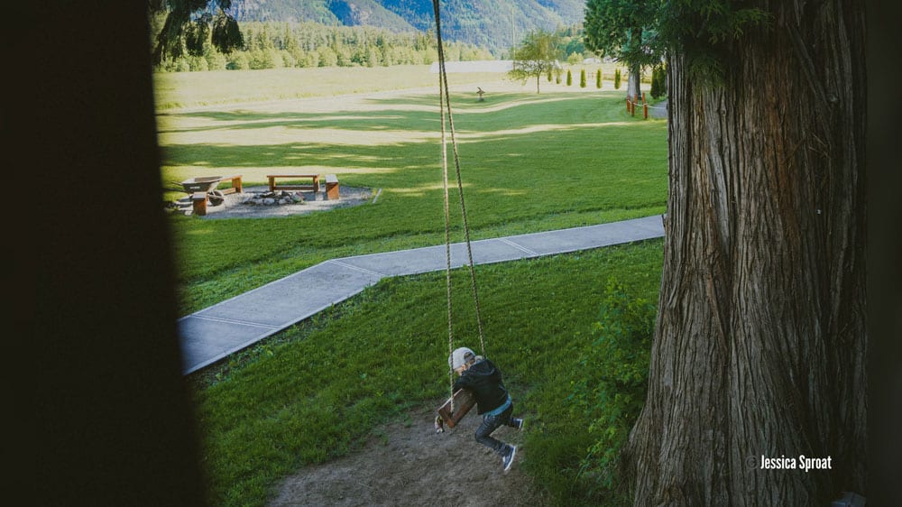  Swinging Tree Hidden Acres Treehouse Resort in BC - Photo Credit: Jessica Sproat