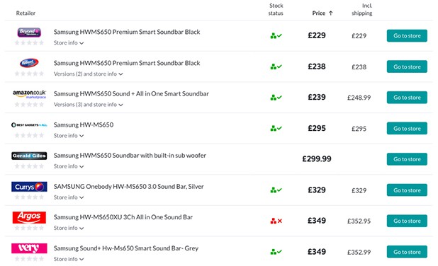 Price Comparison