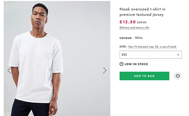 Regular Priced White Shirt -premium pricing