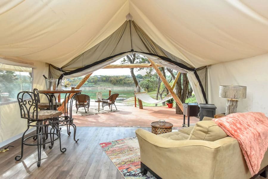 Riverfront Glamping in Texas