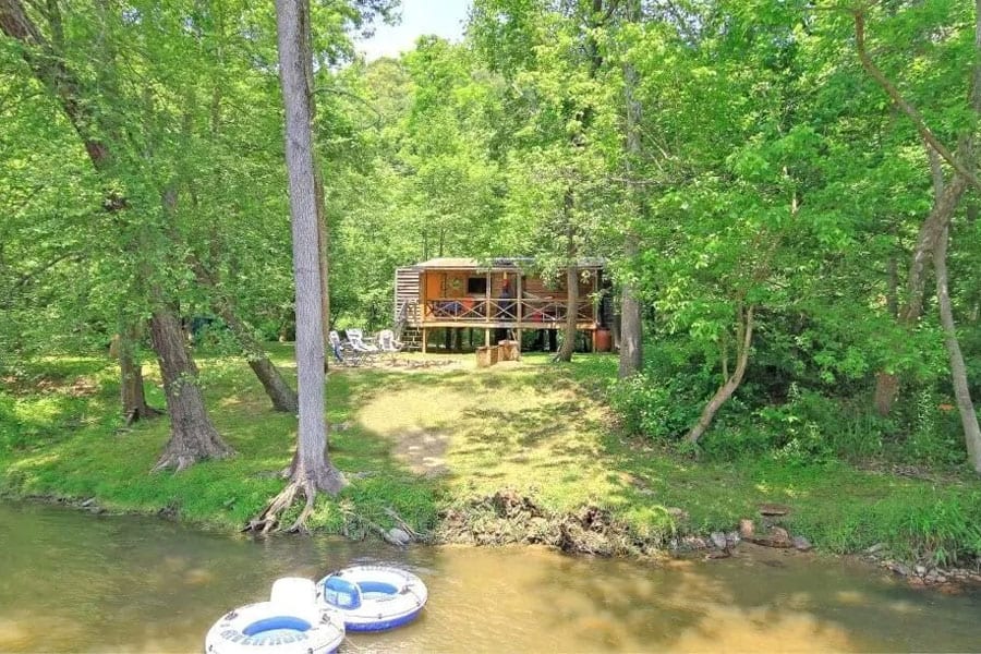 Rustic Asheville Cabin on French Broad River