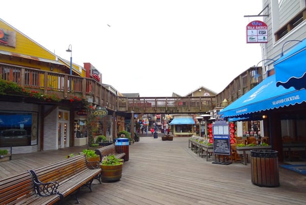 pier 39 view of the boardwalk with stores