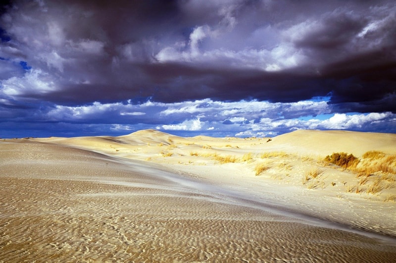 sandhills dunes view of dunes with cloudy weather