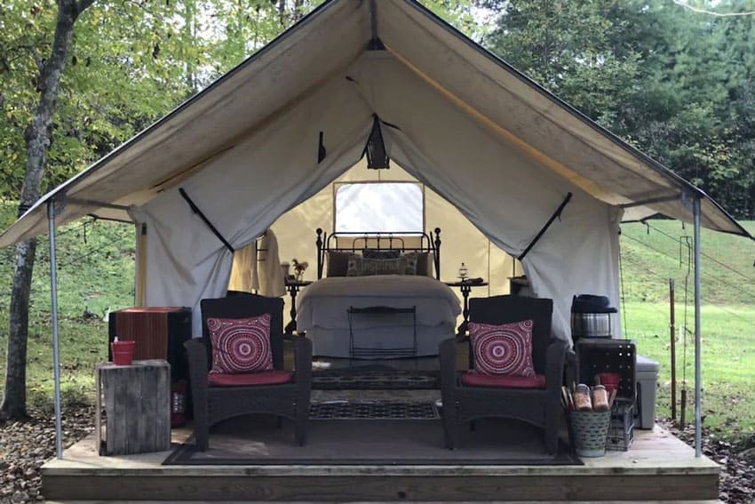 Canvas Tent Smoky Mountain Glamping