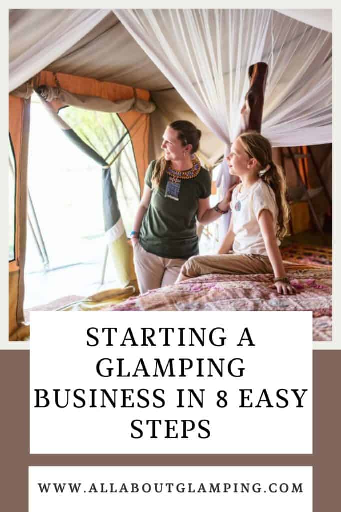 Starting a Glamping Business in 8 Easy Steps Pinterest Pin
