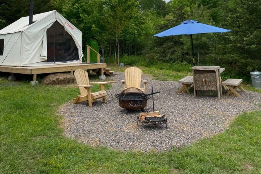 Meadow’s Edge Wisconsin Glamping Tent