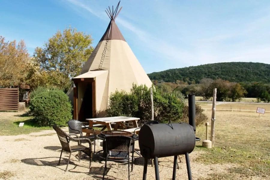 Texas Tipi Glamping on the Guadalupe River
