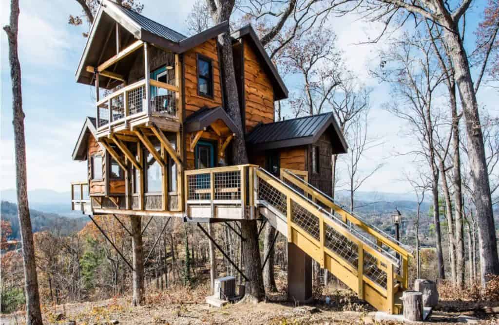 Asheville Treehouses of Serenity view of The sanctuary