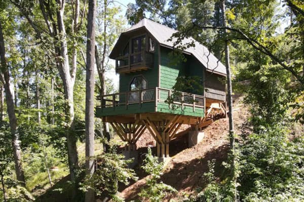 Asheville Treehouses of Serenity view of The Aerie
