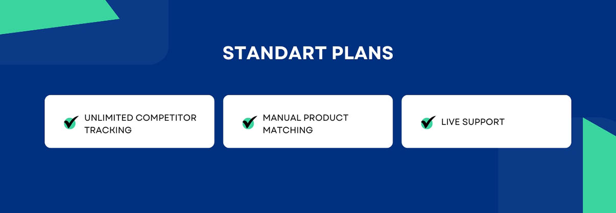 standart plans of prisync
