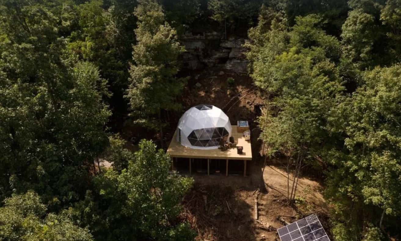 Tennessee glamping Geodesic Dome
