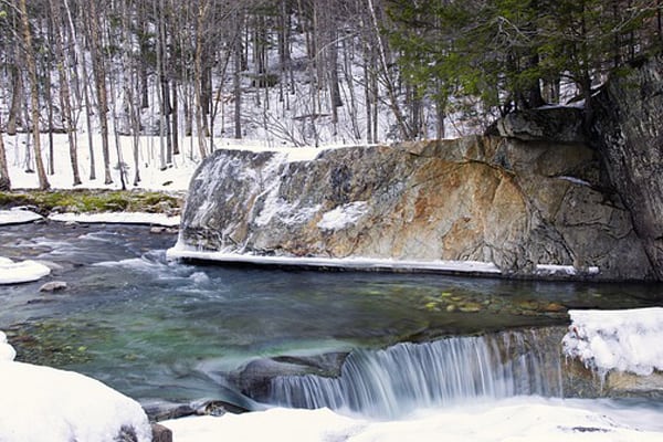waterfalls in vermont in the winter
