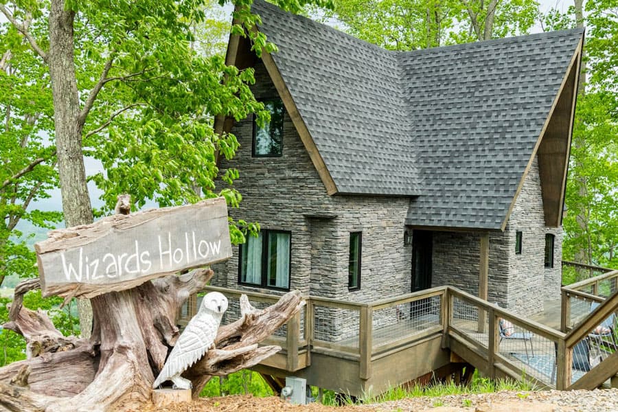 Wizards Hollow: Treehouses of Serenity Luxury Cabins in Asheville NC